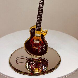 Smokin Hot Guitar Glass Figurine Music Lover Gift Decor
